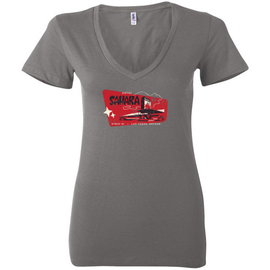 Sahara Hotel and Casino, Las Vegas, Version 5, Bella Ladies V-Neck