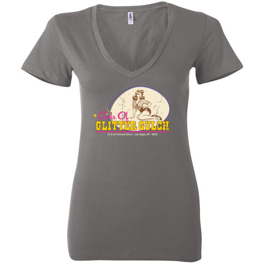 Girls of Glitter Gultch Gentlemen's Club, Las Vegas, Bella Ladies V-Neck