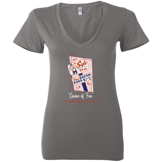 Mr Sy's Casino, Las Vegas, Bella Ladies V-Neck Tee