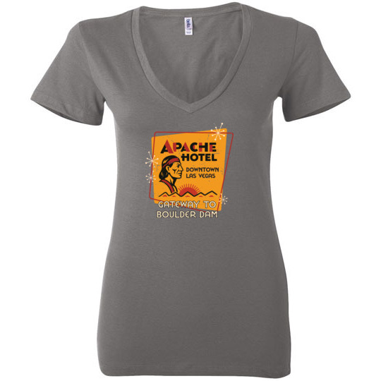 Apache Hotel, Las Vegas, Bella Ladies V-Neck Tee