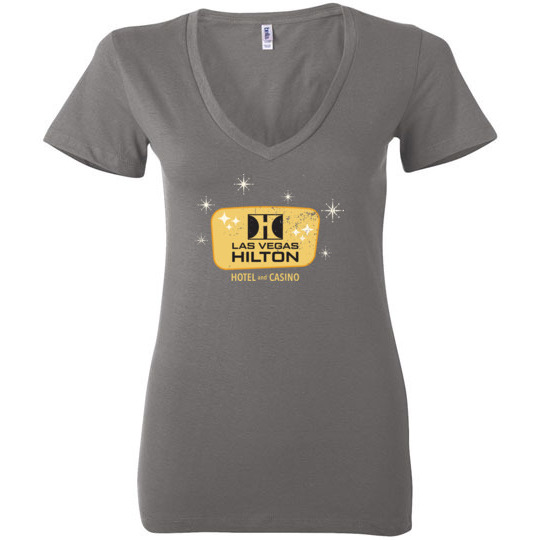 Las Vegas Hilton Hotel and Casino, Las Vegas, Bella Ladies V-Neck Tee
