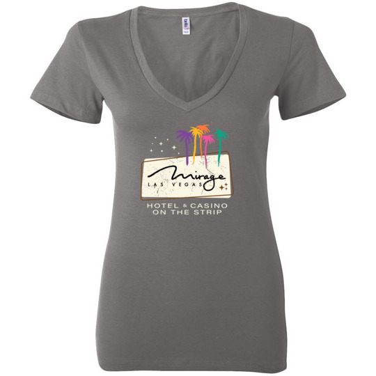Mirage Hotel and Casino, Las Vegas, Bella Ladies V-Neck Tee