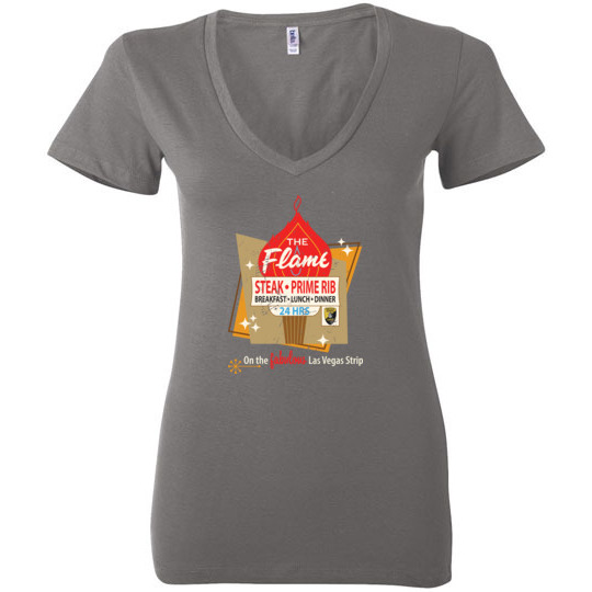 Flame Steakhouse, Las Vegas, Bella Ladies V-Neck Tee