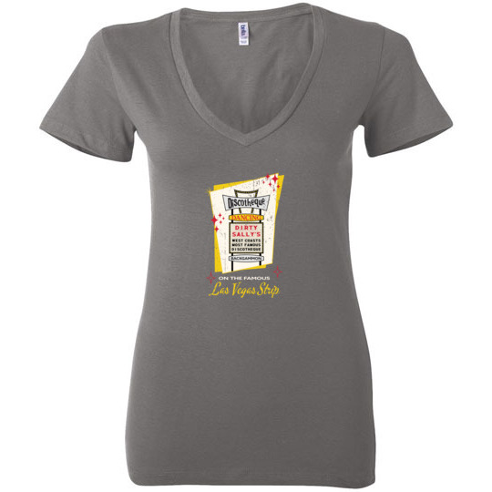 Dirty Sally's Discotheque, Las Vegas, Bella Ladies V-Neck Tee