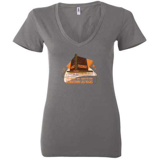 Friendly Club Casino, Las Vegas, Bella Ladies V-Neck Tee