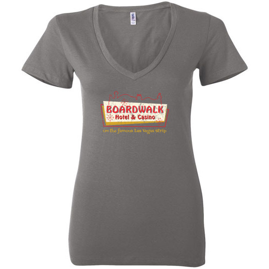 Boardwalk Hotel and Casino, Las Vegas, Bella Ladies V-Neck Tee