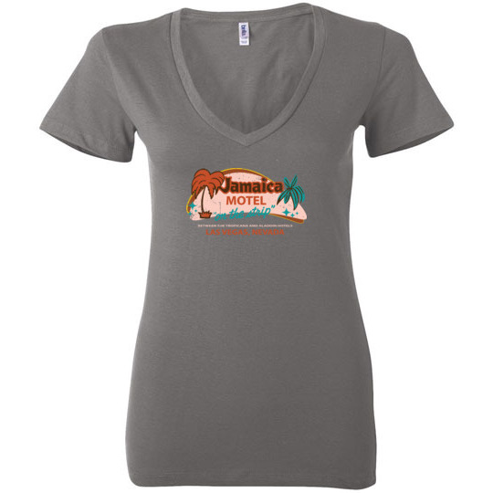 Jamaica Motel, Las Vegas, Bella Ladies V-Neck Tee