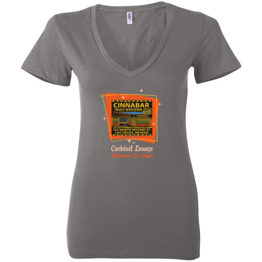 Cinnabar Cocktail Lounge, Las Vegas, Bella Ladies V-Neck Tee
