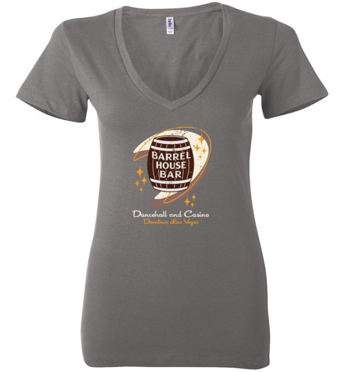Barrel House Bar, Las Vegas, Bella Ladies V-Neck Tee