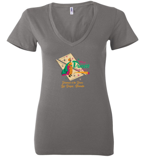 Dunes Hotel and Casino, Las Vegas, Version 7, Bella Ladies V-Neck Tee